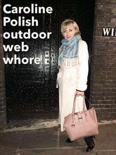 Caroline Polish outdoor oral whore swallowing cum