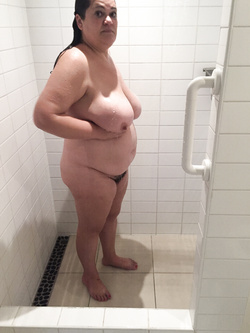 BBW Wife Sal In The Shower - Do you want wash me clean?