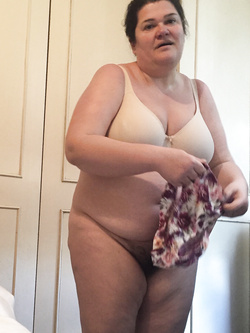 Exposed Unaware BBW Wife Sal Taking Off Bra And Panties